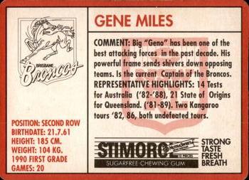 1991 Stimorol NRL #18 Gene Miles Back
